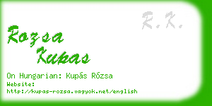 rozsa kupas business card