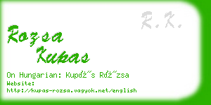 rozsa kupas business card